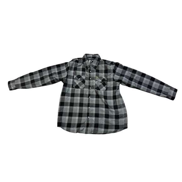 DIXXON Other - Dixxon Flannel Men's 1911 Long Sleeve Black Gray Flannel Shirt XL